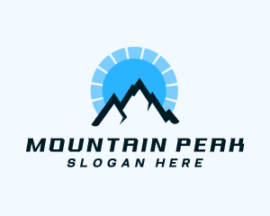 Alpine Mountain Peak logo design