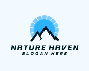 Nature Mountain Camp  logo design