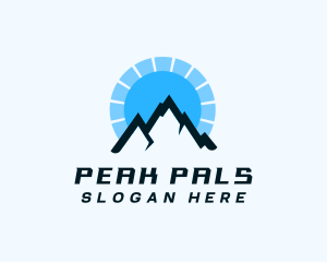 Alpine Mountain Peak logo design