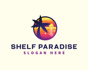 Sunset Beach Vacation logo design