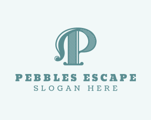 Boutique Salon Stylist Letter P logo design