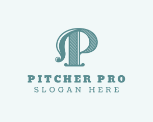 Boutique Salon Stylist Letter P logo design