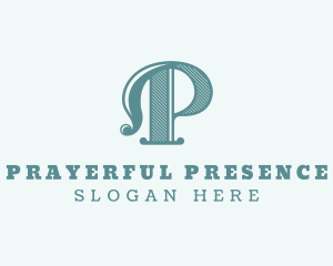 Boutique Salon Stylist Letter P logo design