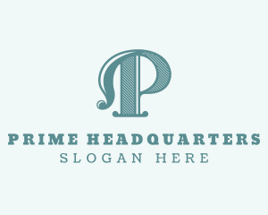 Boutique Salon Stylist Letter P logo design