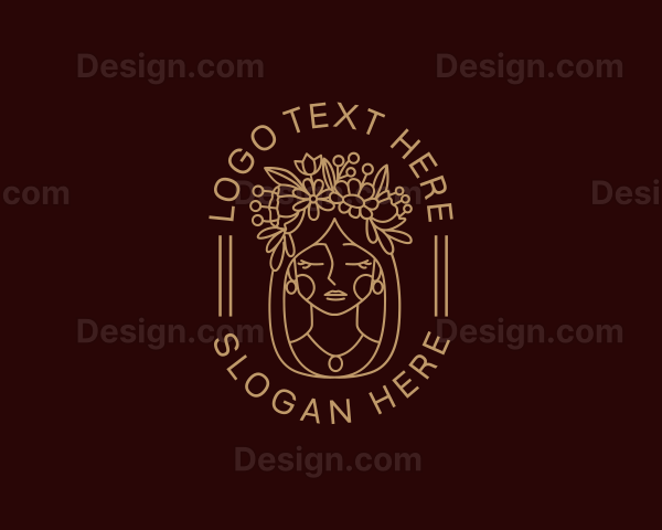 Flower Crown Woman Logo