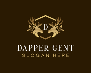 Luxury Deer Crest logo design