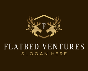 Luxury Deer Crest logo design