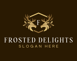 Luxury Deer Crest logo design