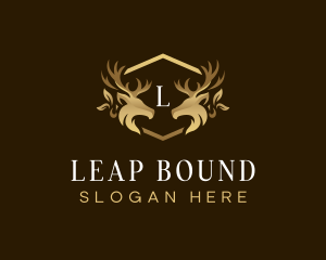 Luxury Deer Crest logo design