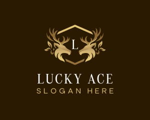 Luxury Deer Crest logo design