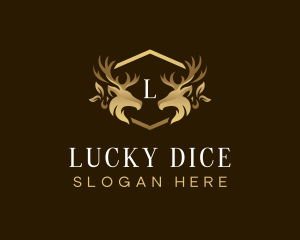 Luxury Deer Crest logo design