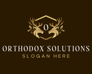 Luxury Deer Crest logo design