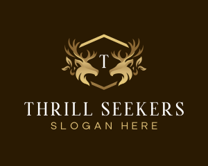 Luxury Deer Crest logo design