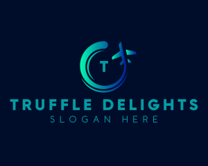 Plane Travel Vacation logo design