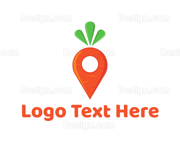 Carrot Location Pin Logo