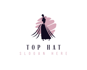 Woman Fashion Gown logo design