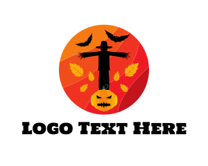 Halloween Scarecrow Pumpkin logo