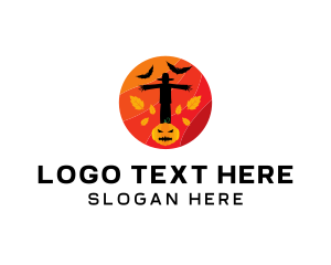 Halloween Scarecrow Pumpkin logo