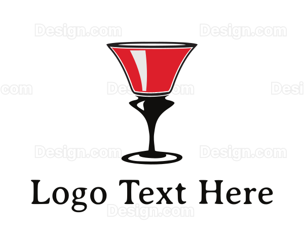 Red Wine Glass Logo