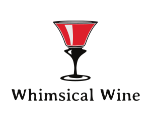 Red Wine Glass logo design