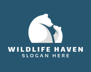 Wildlife Polar Bear Zoo logo design