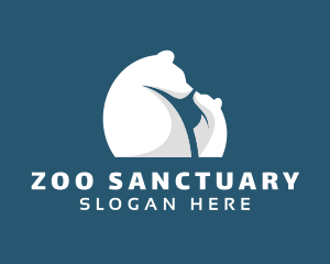 Wildlife Polar Bear Zoo logo design