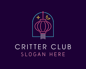 Chinese Lantern Neon Lights logo design