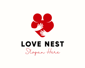 Couple Love Hug logo design