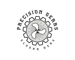 Mechanic Propeller Gear logo design