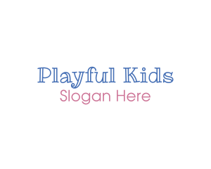 Cute Playful Nursery logo design