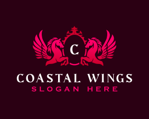 Luxury Pegasus Wings logo design