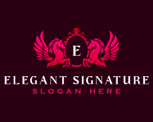 Luxury Pegasus Wings logo design