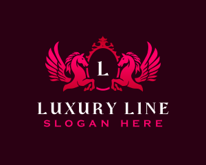 Luxury Pegasus Wings logo design