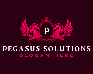 Luxury Pegasus Wings logo design