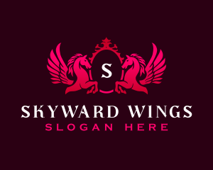 Luxury Pegasus Wings logo design