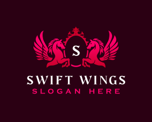 Luxury Pegasus Wings logo design