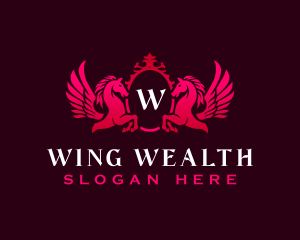 Luxury Pegasus Wings logo design