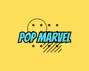 Playful Pop Art Comics logo design