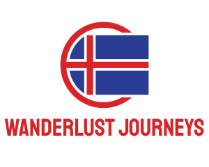 Circle Iceland Flag Logo