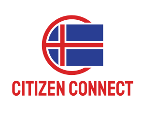 Circle Iceland Flag logo design