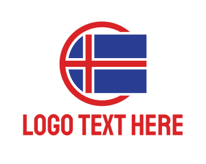 Circle - Circle Iceland Flag logo design