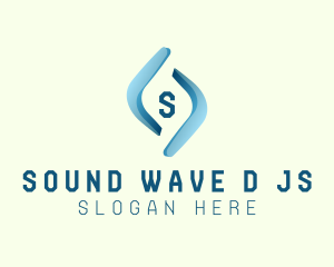 Blue 3D Boomerang Business logo design