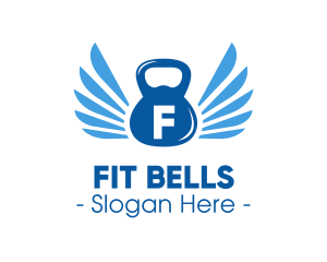 Gym Kettlebell Wings logo design