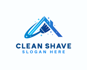 Shiny House Cleaning logo design