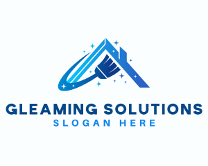 Shiny House Cleaning logo design