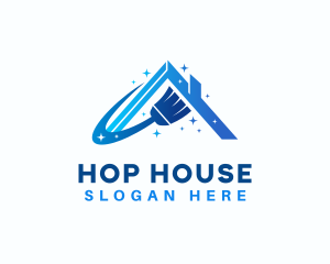 Shiny House Cleaning logo design