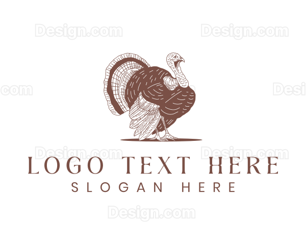 Turkey Thanksgiving Poultry Logo