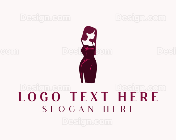 Fashion Woman Dress Logo