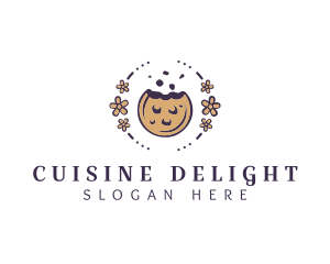 Floral Cookie Cafe logo design