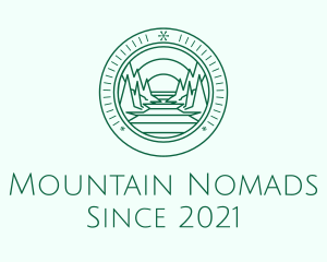 Travel Mountain Badge  logo design